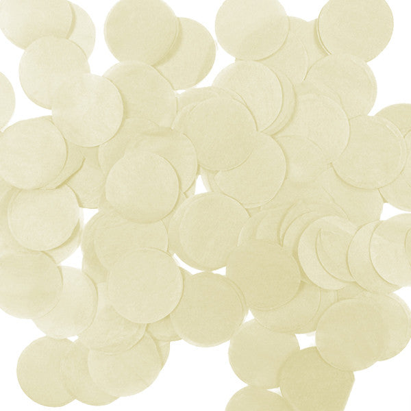 Ivory Round Paper Confetti – 20g Pack (1.5cm Tissue Table Scatters)