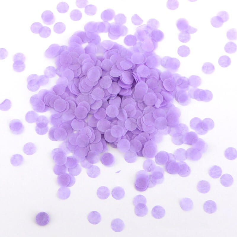 1.5cm Round Paper Confetti - Lilac Purple
