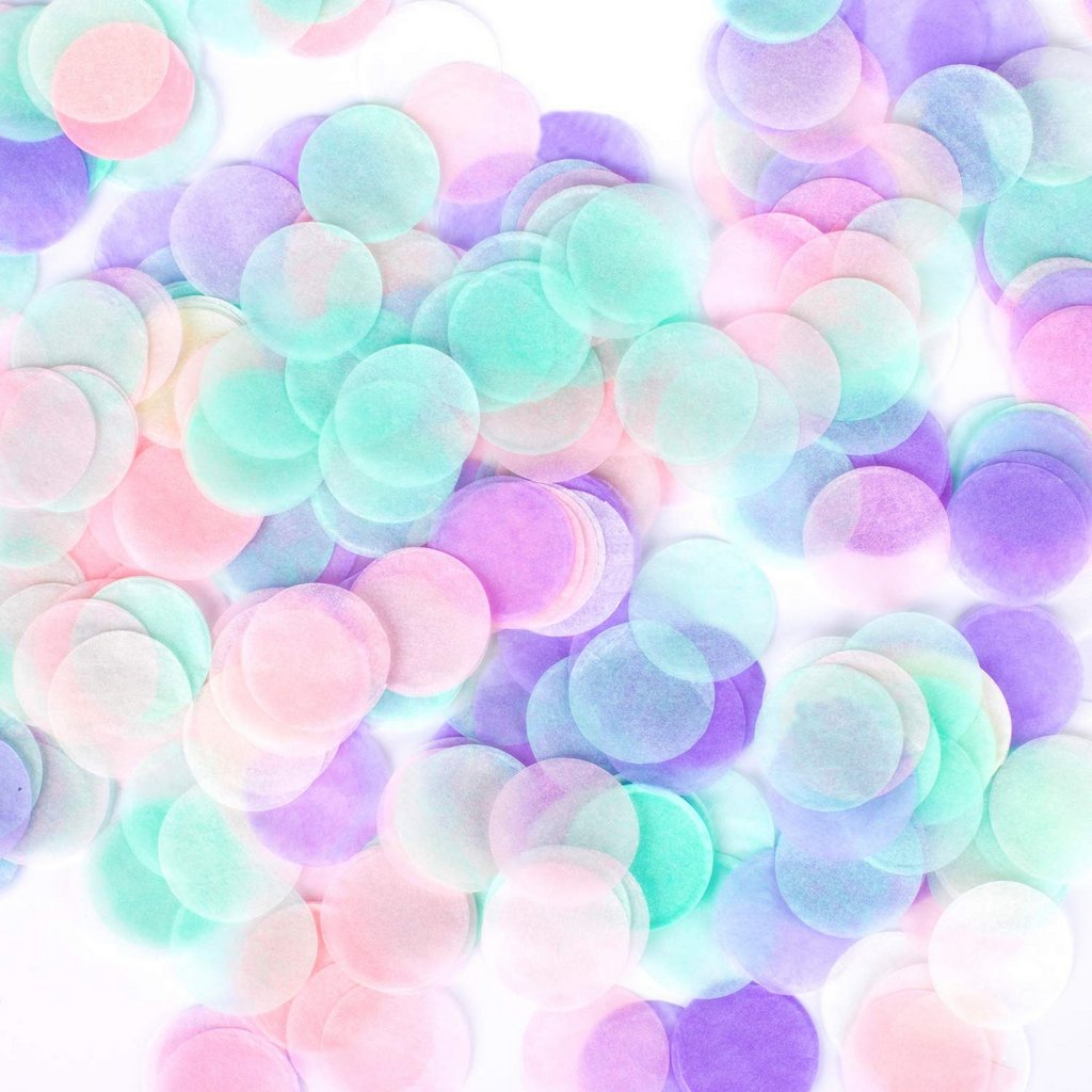 20g Round Circle Tissue Paper Party Confetti Table Scatters - Mermaid