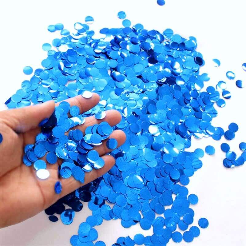 20g Round Circle Foil Party Confetti Table Scatters - Metallic Blue