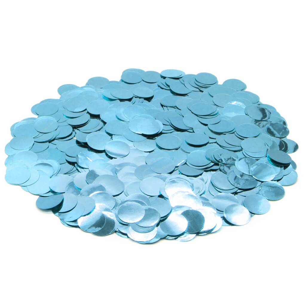 20g of 1.5 cm Round Metallic Light Blue Confetti Wedding Table Scatters Sprinkles
