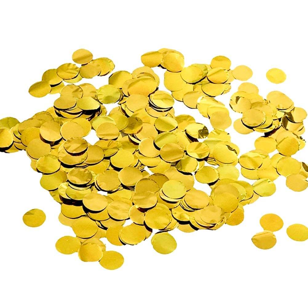 Metallic Gold Foil Confetti – Round 20g Pack (1.5cm or 2.5cm Sizes)