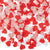 20g Red White Tissue Paper Heart Confetti Table Scatters