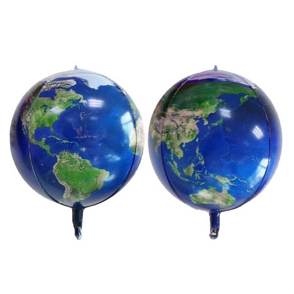 22-inch 3D ORBZ Blue Planet Earth Map Foil Balloon
