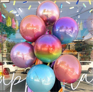 22 Inch Jumbo Ombre ORBZ 4D Sphere Metallic Foil Balloon - Online Party Supplies