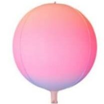 22 Inch Jumbo macaron  Fluorescent rainbow Ombre ORBZ 4D Sphere Metallic Foil Balloon - Online Party Supplies