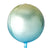 22" Jumbo Ombre ORBZ Yellow & Blue 4D Sphere Round Metallic Foil Balloon - Online Party Supplies