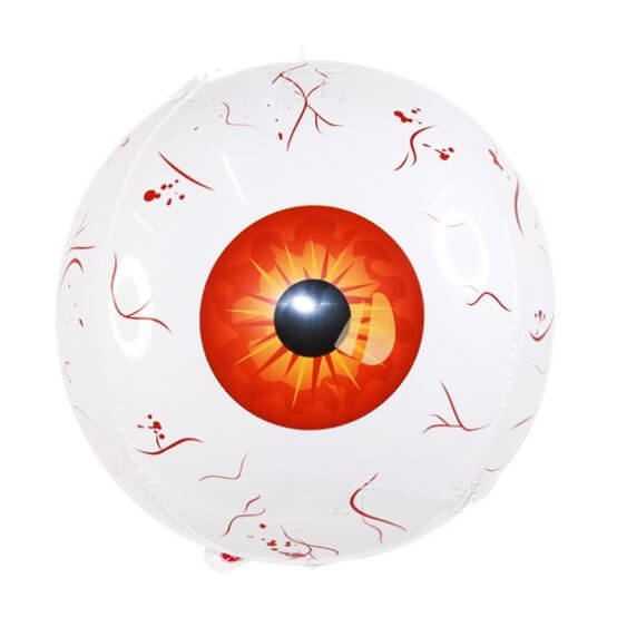 22" 4D Jumbo Scary Halloween Eyeball ORBZ Foil Balloon - Red