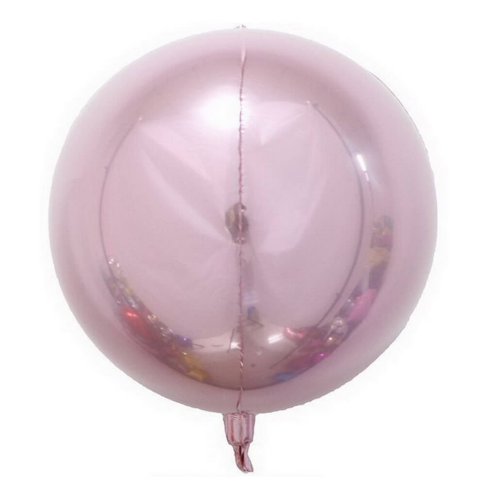 22" Jumbo Metallic Baby Pink ORBZ 3D Sphere Round Foil Balloon