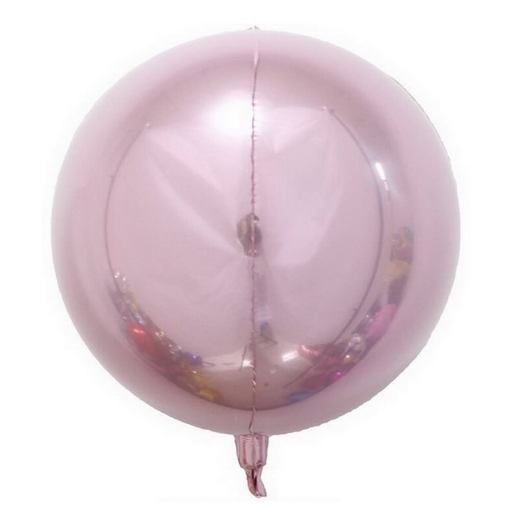 22" Jumbo Metallic Baby Pink ORBZ 4D Sphere Round Foil Balloon