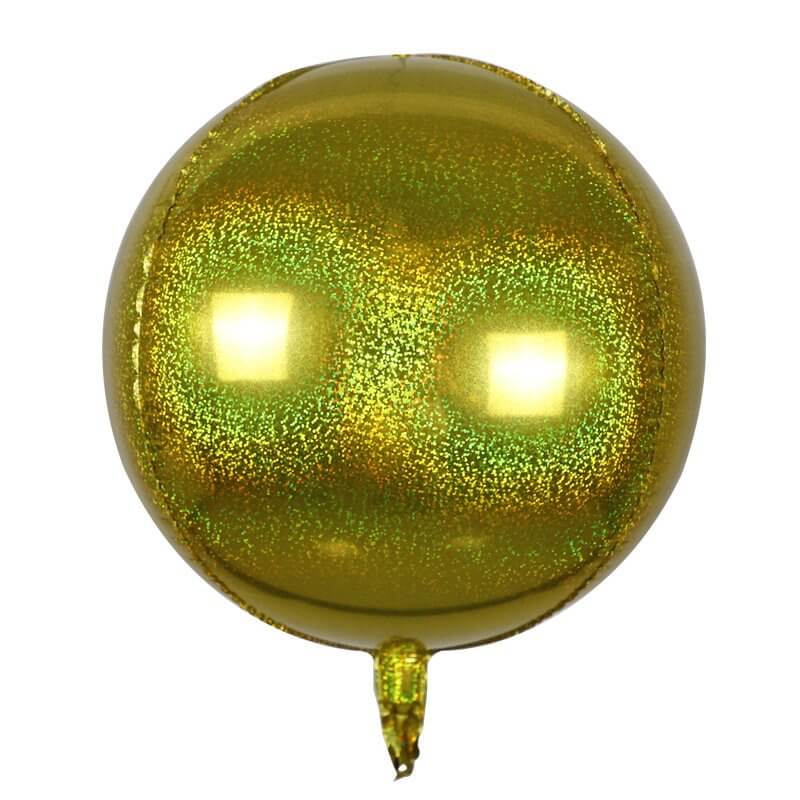 22" Jumbo ORBZ Laser Glitter Holographic Gold Ball Foil Balloon