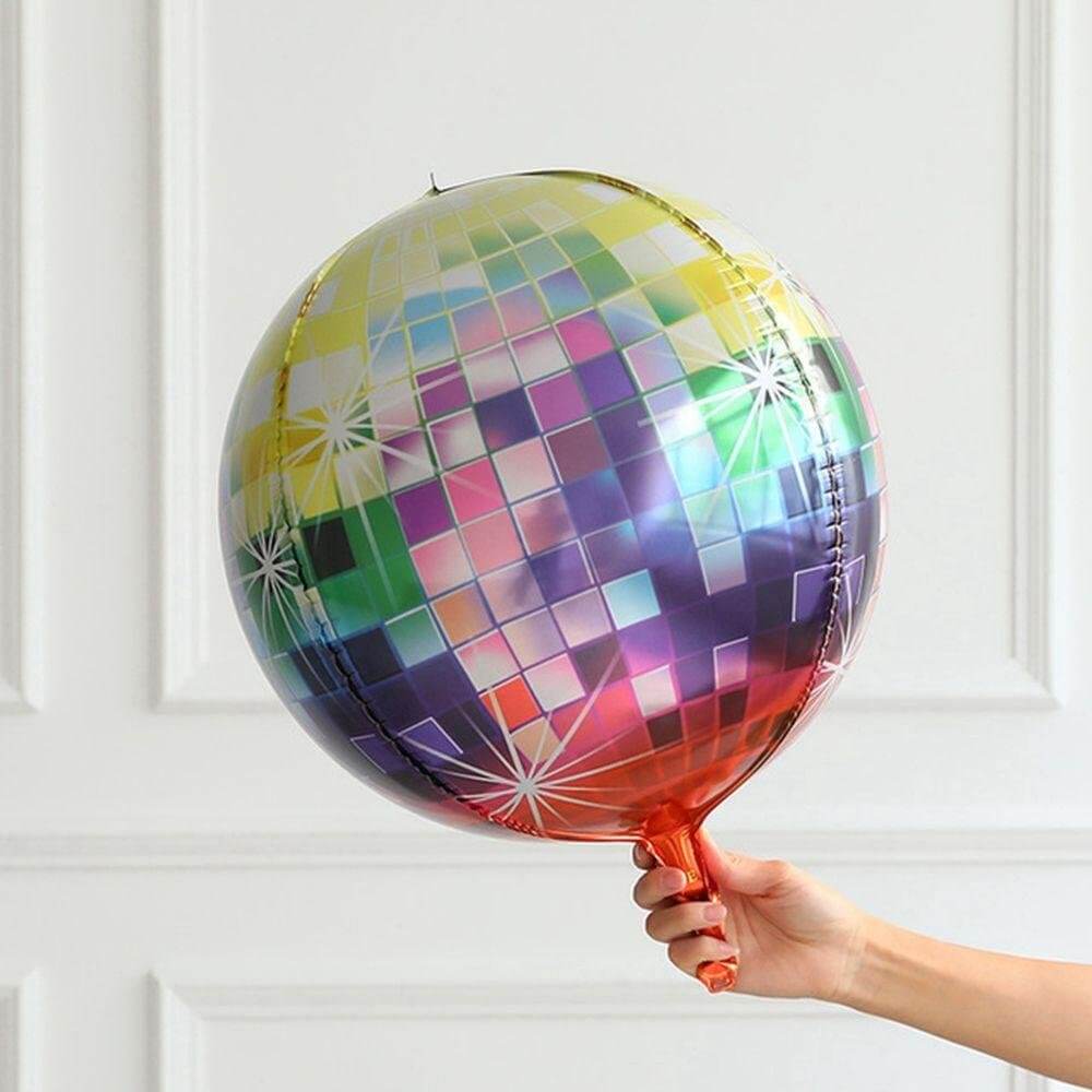 22" Jumbo Ombre ORBZ Sphere Metallic Disco Ball Foil Balloon - Online Party Supplies