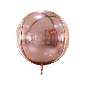 22 Inch Jumbo ORBZ 4D Rose Gold Sphere Foil Balloon - Online Party Supplies