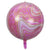 22" Jumbo Pink Marble ORBZ 4D Sphere Round Foil Balloon