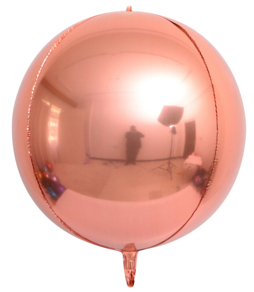 22" Online Party Supplies Jumbo Metallic Rose Gold ORBZ 4D Sphere Round Foil Party Wedding Bridal Baby Shower Birthday Party Balloon