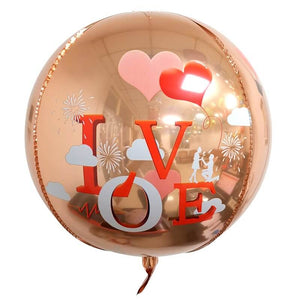 22 Inch Jumbo 4D ORBZ Rose Gold Love Valentines Day Foil Balloon