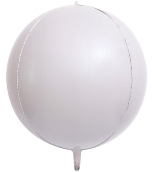 22" Online Party Supplies Jumbo White ORBZ 4D Sphere Round Foil Party Wedding Bridal Baby Shower Birthday Party Balloon