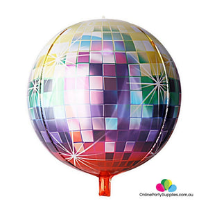22" Jumbo Ombre ORBZ Sphere Metallic Disco Ball Foil Balloon - Online Party Supplies