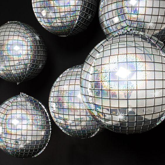 22" Jumbo ORBZ Sphere Silver Metallic Disco Ball Foil Balloon - Online Party Supplies