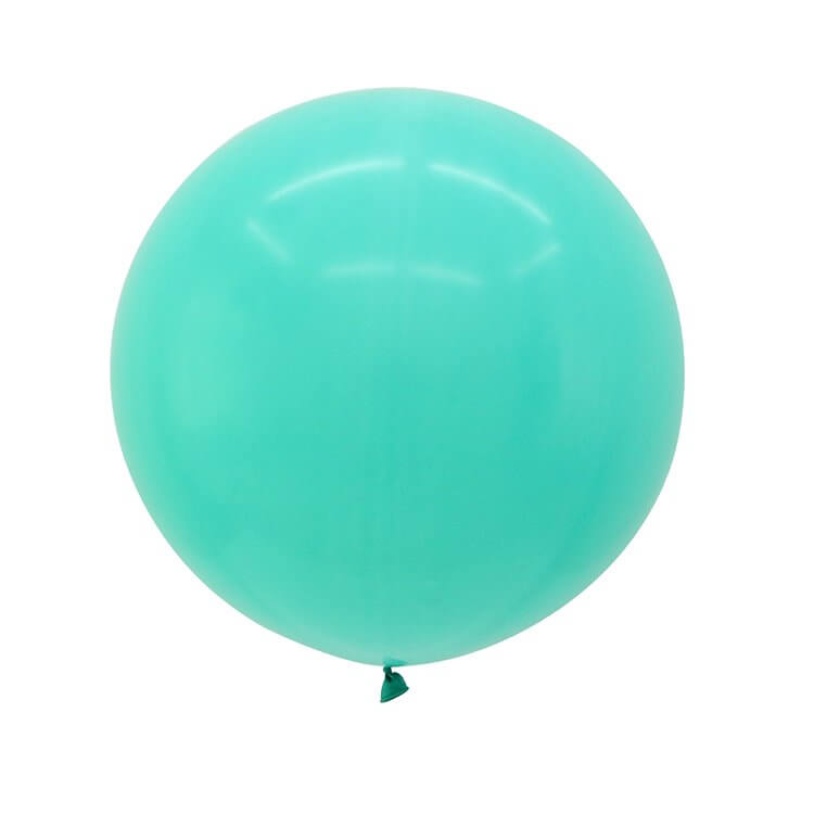24" Round teal Latex Balloon