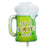 28" Green Happy St. Patrick's Day Frosty Beer Mug Foil Balloon - Irish Party Decorations