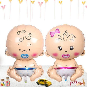 Baby Girl Baby Boy Shaped 28'' Super Shape Helium Foil Balloon - Online Party Supplies