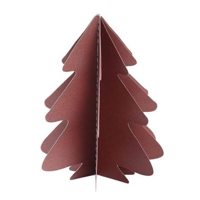 2m 3D Matte Coffee Coloured Christmas Tree Paper Garland