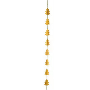 2m Gold Glitter Large Christmas Tree Paper Garland