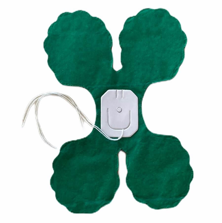 Forest Green Four Leaf Clover Hanging Tissue Paper Flower Bunting Garland