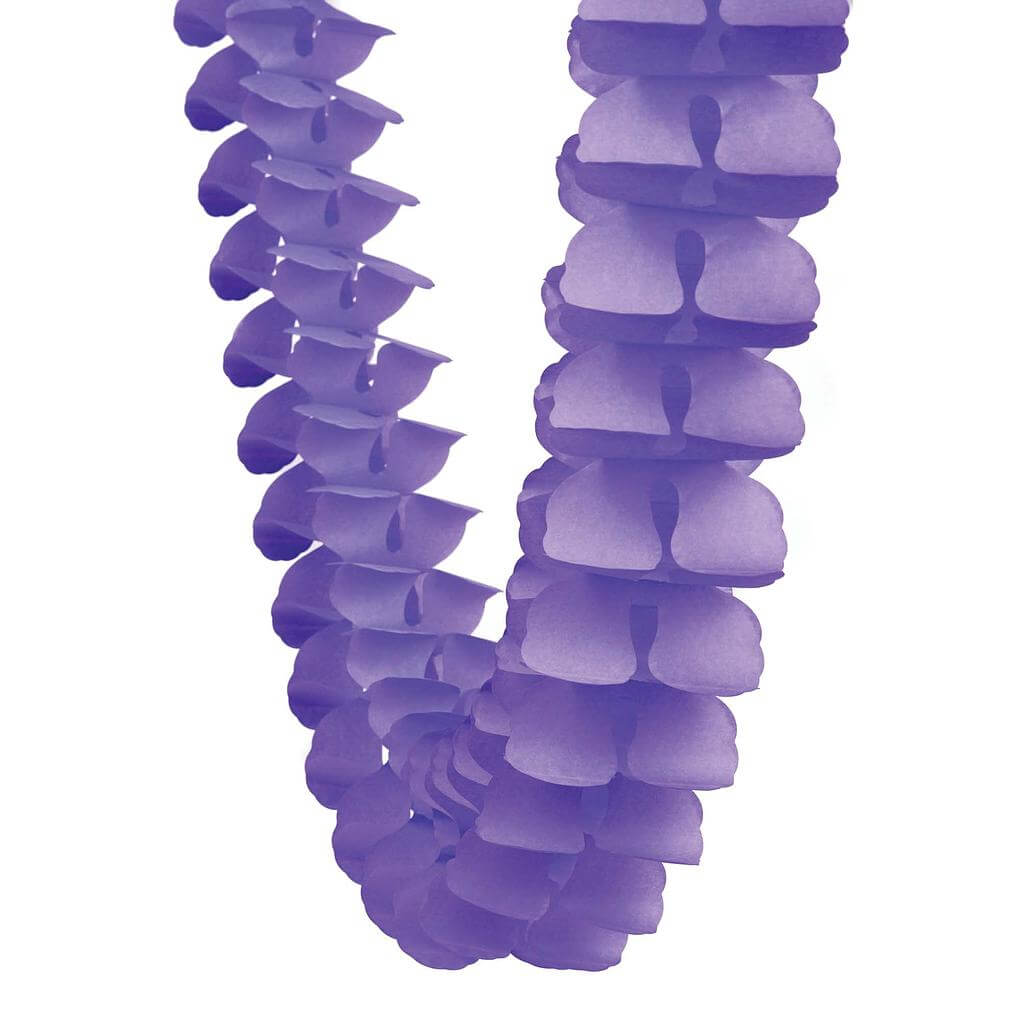 Lilac Four Leaf Clover Hanging Tissue Paper Flower Bunting Garland