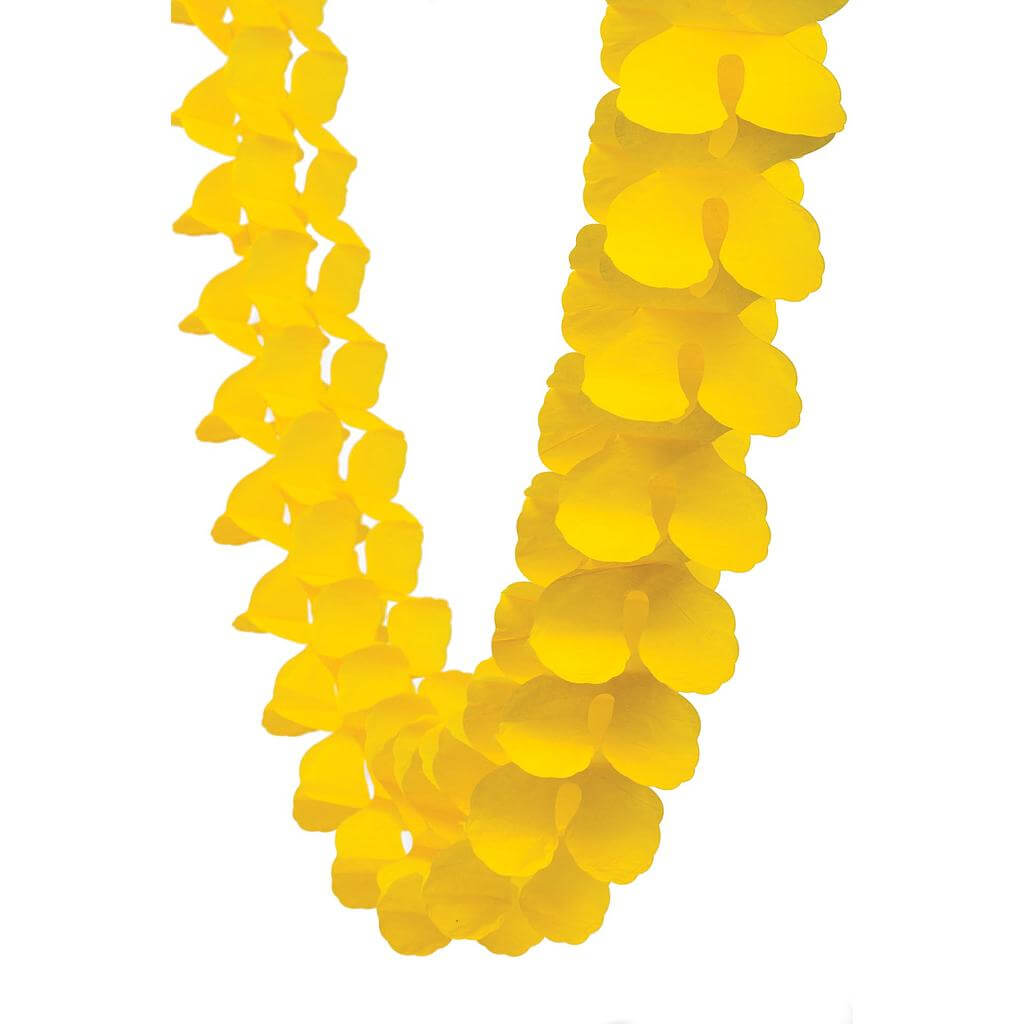 Yellow Four Leaf Clover Hanging Tissue Paper Flower Bunting Garland