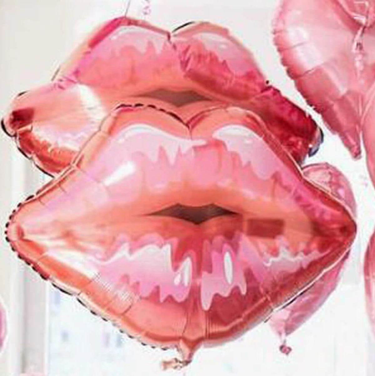 30" Giant Red Lip Shaped Hen Party Foil Balloon