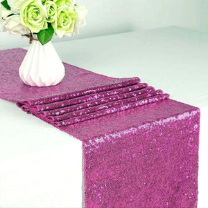 30cm x 275cm Fuchsia Sequin Table Runner