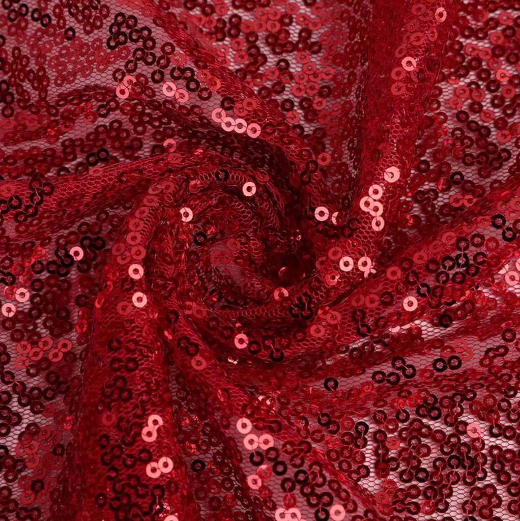 30cm x 275cm Red Sequin Table Runner