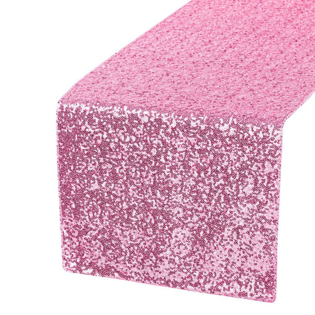 30cm x 275cm Pink Sequin Table Runner