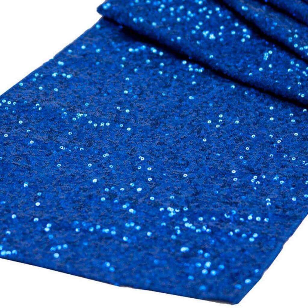 30cm x 275cm Royal Blue Sequin Table Runner