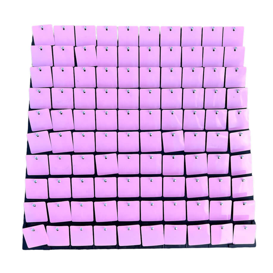 30cm x 30cm Pre-assembled Shimmer Sequin Wall Panel Backdrop - Square Macaron Baby Pink