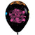 Sempertex 30cm Happy Birthday Fashion Black & Neon Latex Balloon 12 Pack