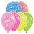 Sempertex 30cm Happy Birthday Neon Party Assorted Latex Balloon 25 Pack