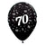 Sempertex 30cm Age 70 Metallic Black Latex Balloon 6 Pack