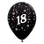 Sempertex 30cm Age 18 Metallic Pearl Black Latex Balloon 6 Pack