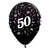 Sempertex 30cm Age 50 Metallic Pearl Black Latex Balloon 6 Pack