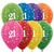 Sempertex 30cm Age 21 Metallic Assorted Colour Latex Balloon 25 Pack