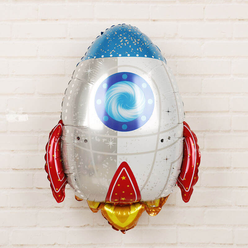 30" Online Party Supplies Large Rocket Shaped Foil Balloon for Outer Space kids' party ideas