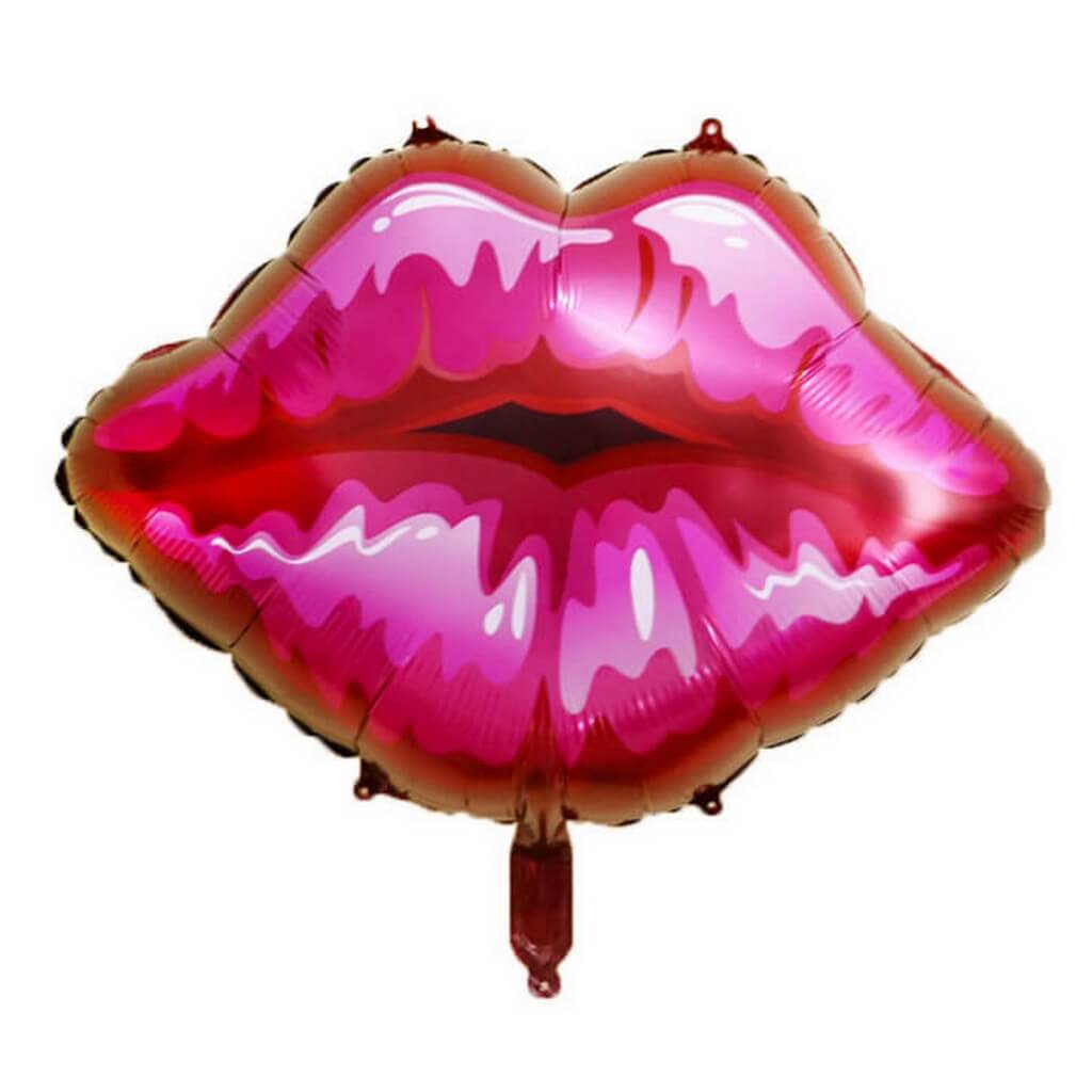 30" Giant Red Lip Shaped Hen Party Foil Balloon