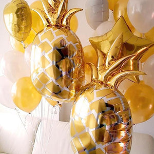 31" Large Gold Pineapple Foil Balloon - Online Party Supplies