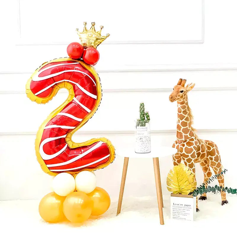 32" Giant Donut Number 2 Foil Balloon