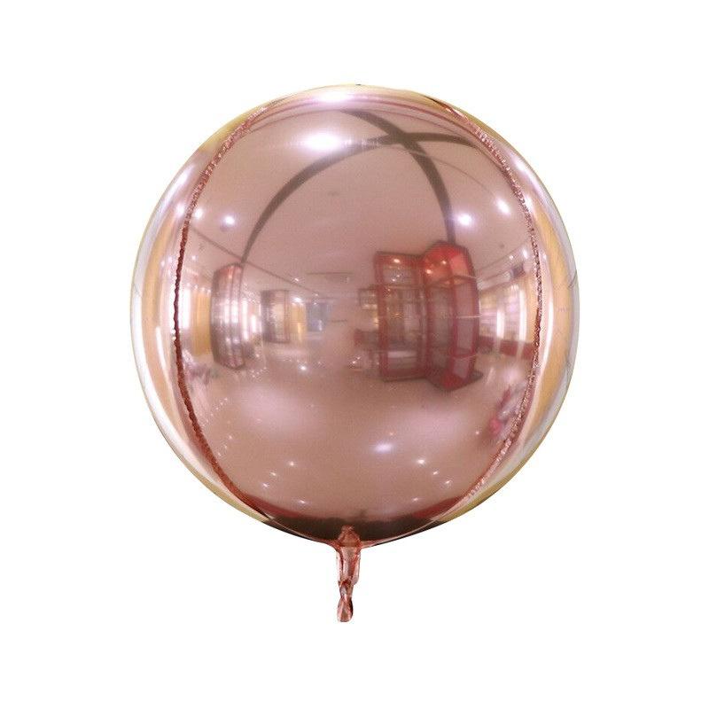 32 Inch Jumbo ORBZ 3D Rose Gold Sphere Foil Balloon - Online Party Supplies