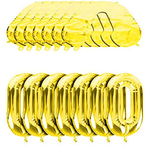 16" Online Party Supplies Gold Foil Chain Balloon Links for Hip Hop Dance Disco 80s 90s themed party decorations