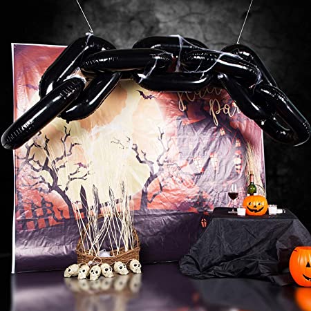 32" Jumbo Black Chain Link Foil Balloon Garland